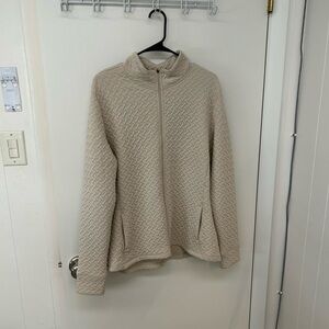 Lady Hagen Beige Textured Sweatshirt